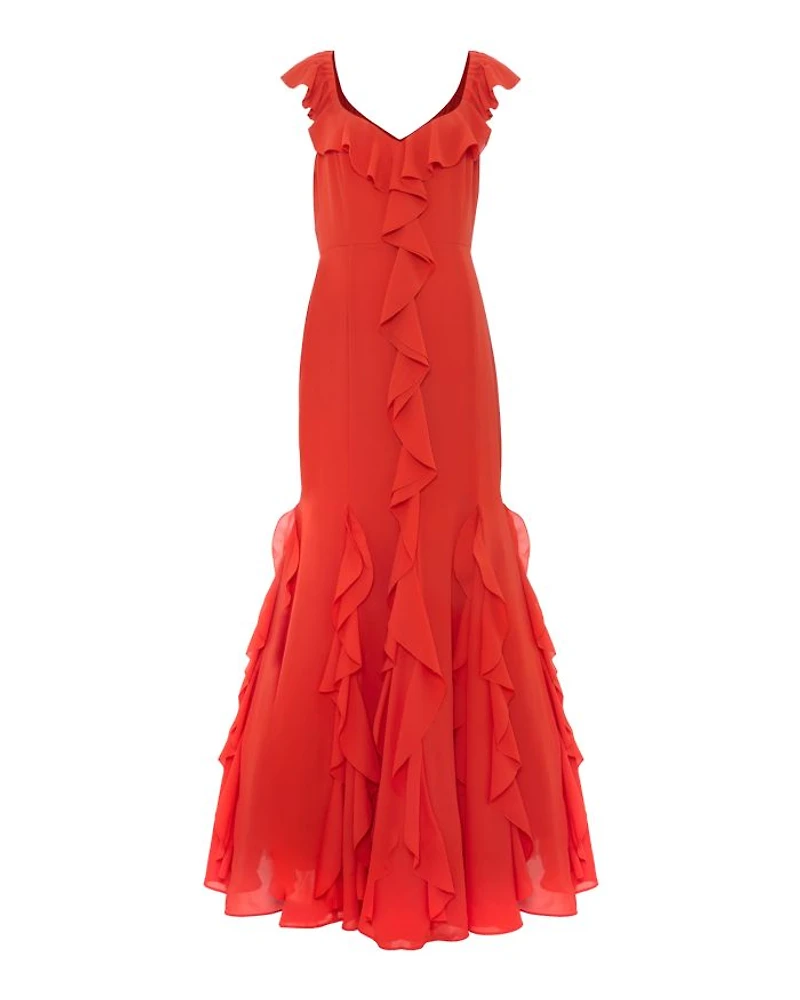 Lianah Ruffled Midi Dress