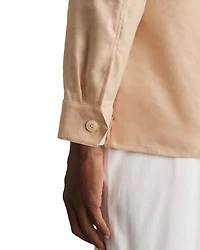 Regular Fit Twin Chest Pocket Linen Shirt