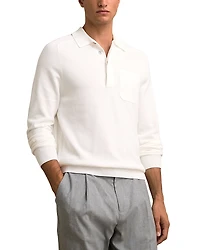 Reiss Regular Fit Long Sleeve Polo Sweater
