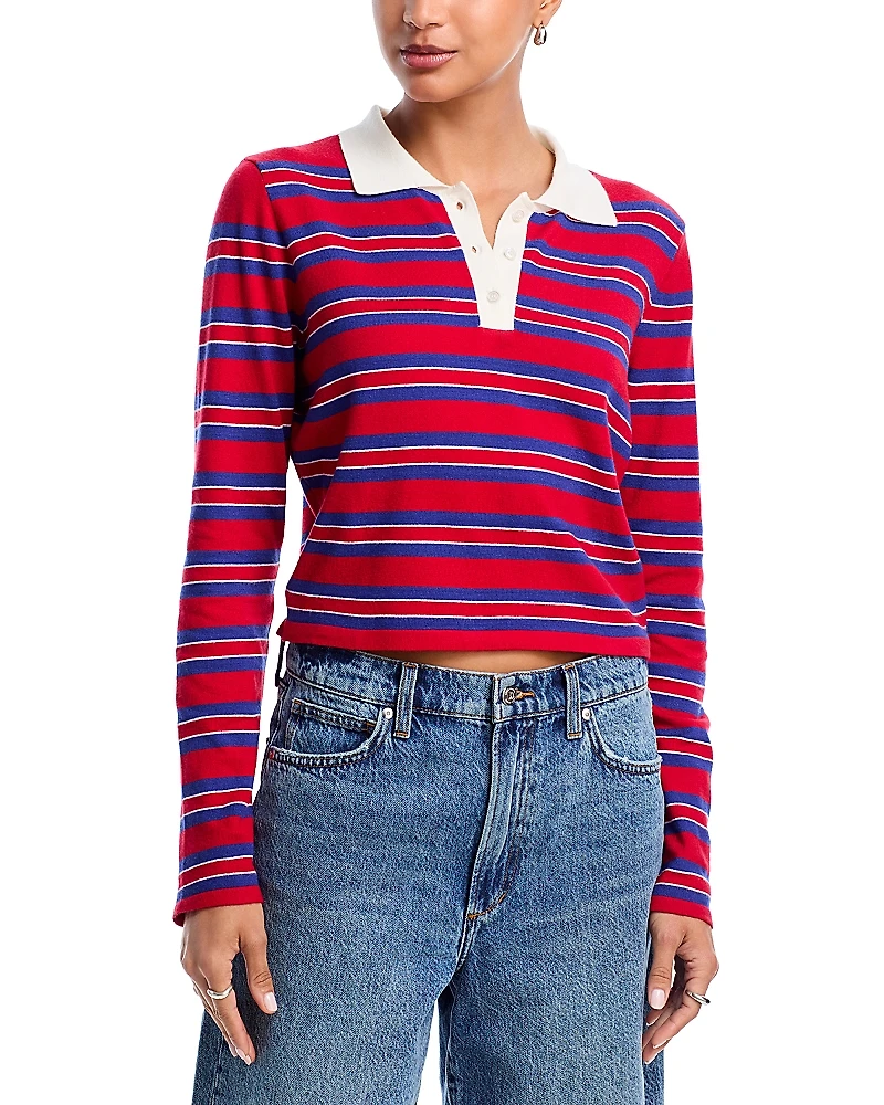 Aqua Striped Rugby Top - Exclusive