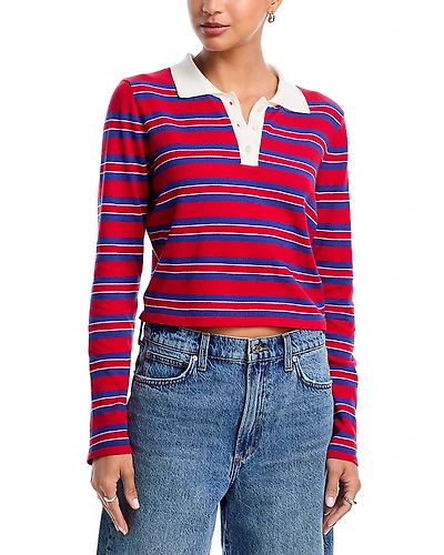 Aqua Striped Rugby Top - Exclusive