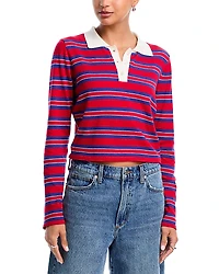 Aqua Striped Rugby Top - Exclusive