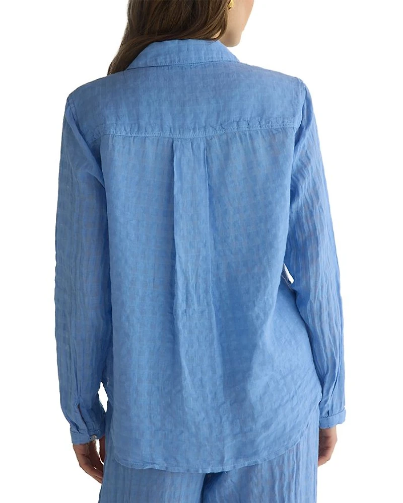 Tonal Check Seersucker Shirt