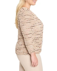 Plus Tonal Mix Knit Jacket