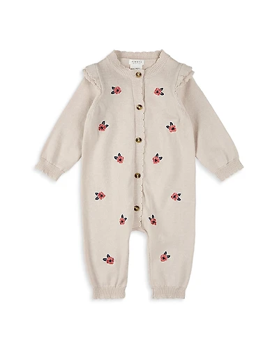 Firsts by petit lem Girls' Poppy Print Sweater Knit Playsuit - Baby