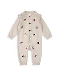 Firsts by petit lem Girls' Poppy Print Sweater Knit Playsuit - Baby