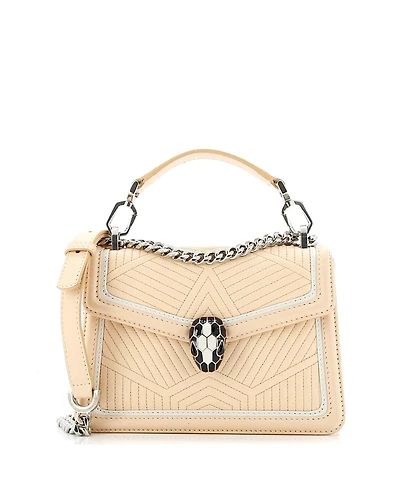 Pre-Owned Bvlgari Serpenti Forever Top Handle Bag Quilted Leather