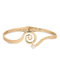 Ettika Mini Aura Swirl Imitation Pearl Cuff Bracelet