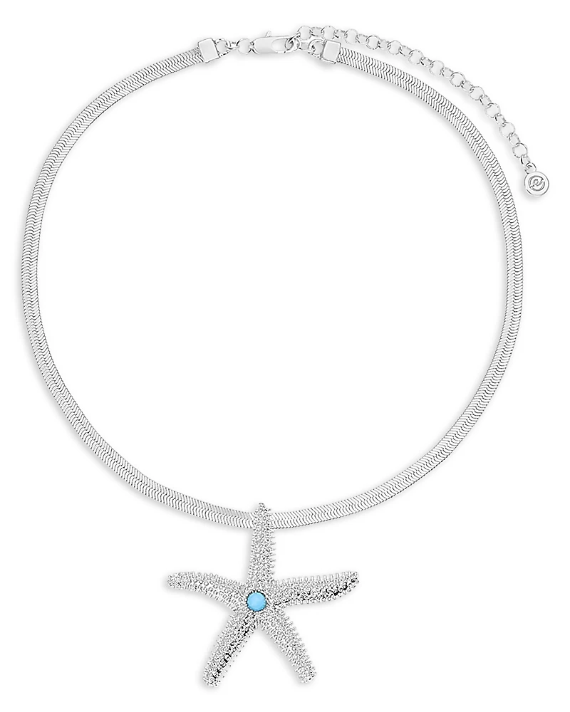 Ettika Mermaid Cove Turquoise Bead Starfish Pendant Necklace, 12-17