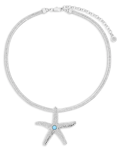 Ettika Mermaid Cove Turquoise Bead Starfish Pendant Necklace, 12-17