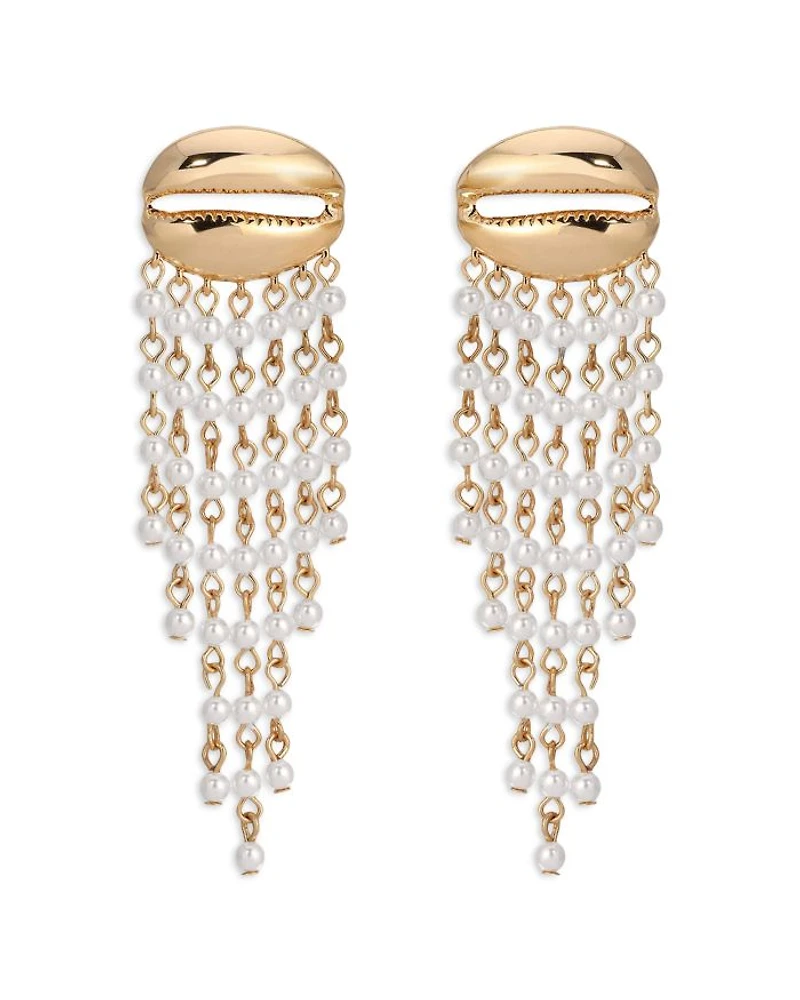 Mykonos Shell Dangle Earrings