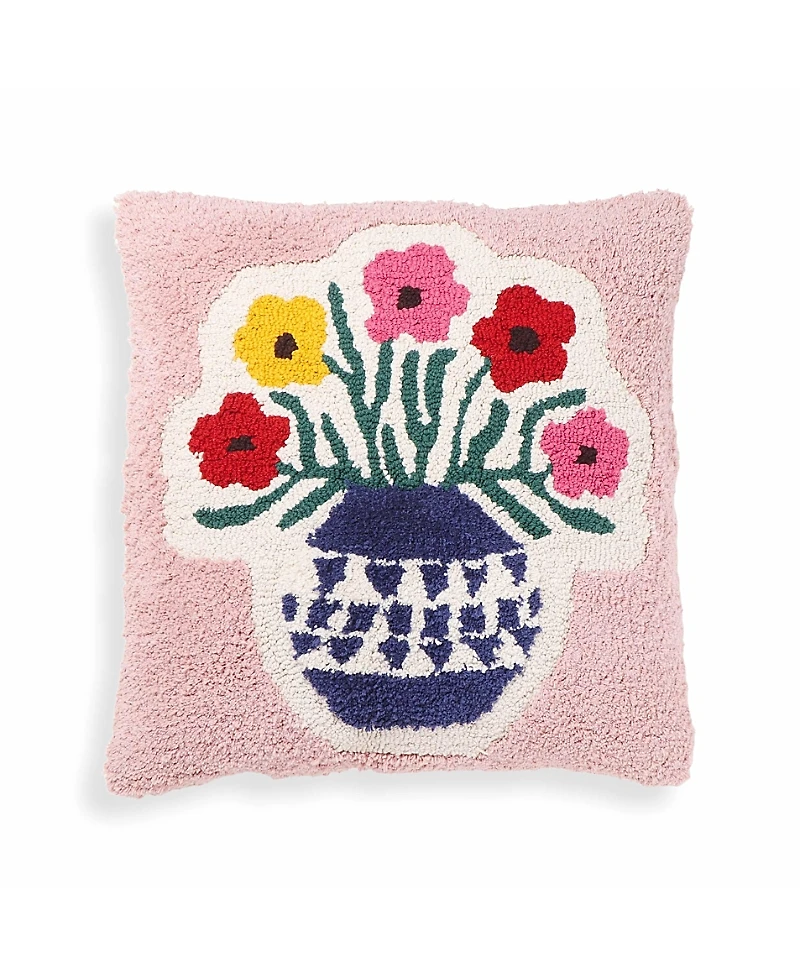 Tov Furniture Blossom Tufted Cotton 20 inch Square Accent Pillow