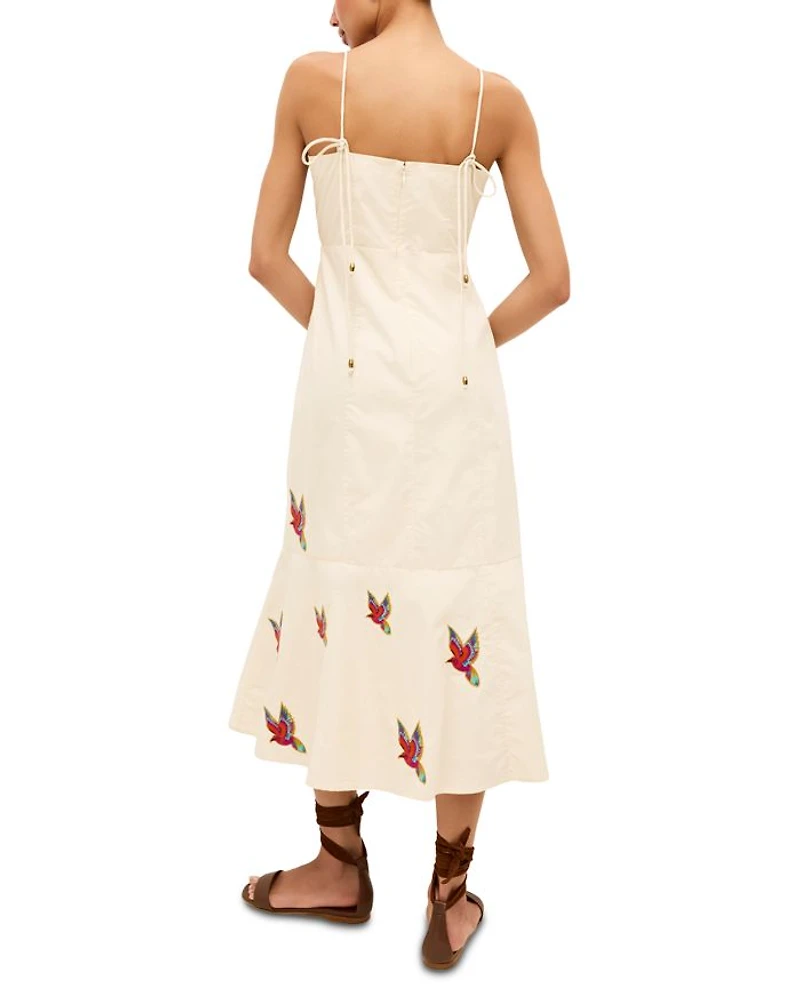 Birdie Flounce Midi Dress