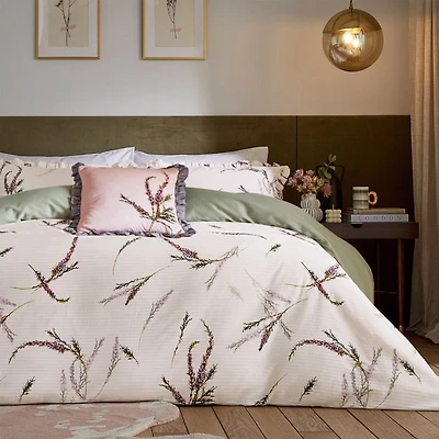 Heather Floral Satin  Comforter Set