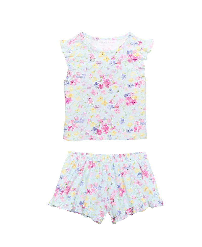 Hill House Home Girls' The Peppa Pig Tiny Lala Short Set - Baby, Little Kid