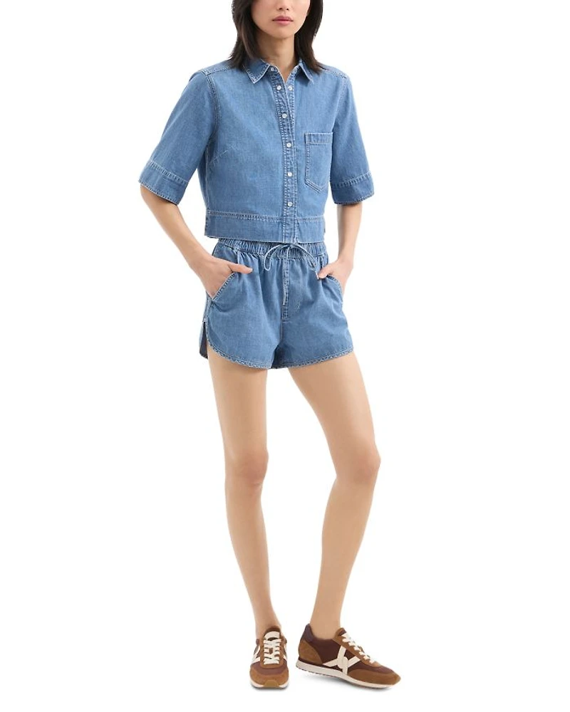 Spruce Cropped Denim Shirt