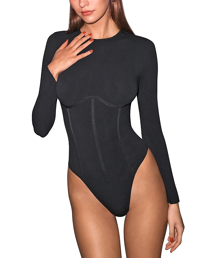 Fleur du Mal Hourglass Ribbed Bodysuit