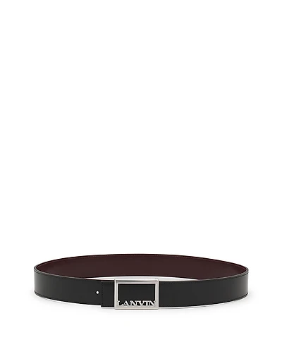 Lanvin Men's Signature Reversible Leather Belt