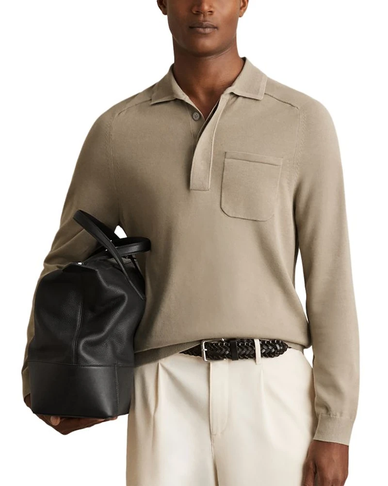 Ribbed Polo Sweater