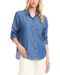 Karen Kane Ruched Sleeve Top