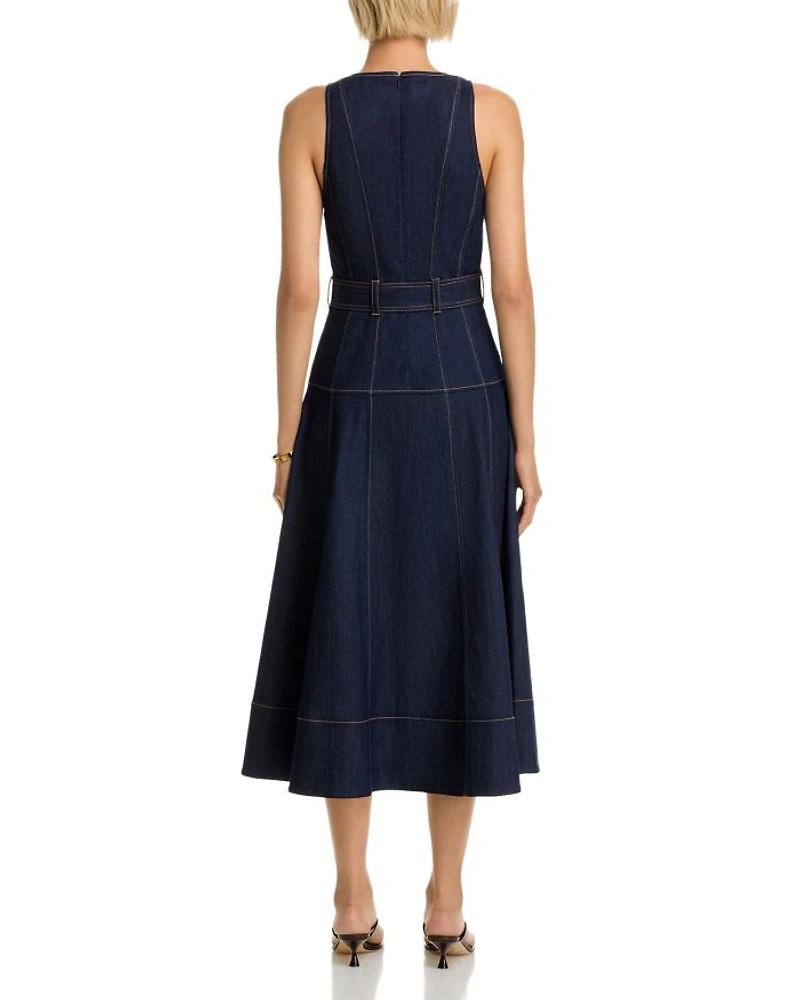 Margaret Sleeveless Denim Midi Dress