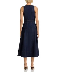 Margaret Sleeveless Denim Midi Dress