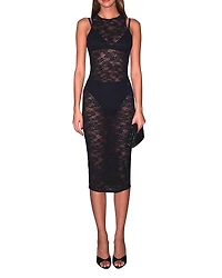 Fleur du Mal Le Stretch Lace Racer Tank Dress