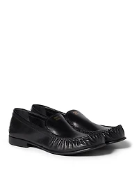 Miu Women's Mocassini Leather Moccasin Loafers