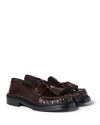 Miu Women's Mocassini Leather Loafer Flats