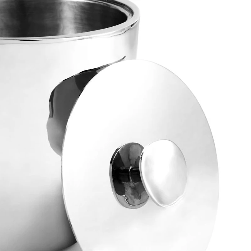Reflective Ice Bucket with Tongs
