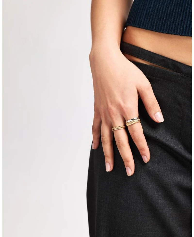 Solid White Gold Slim Eclipse Ring