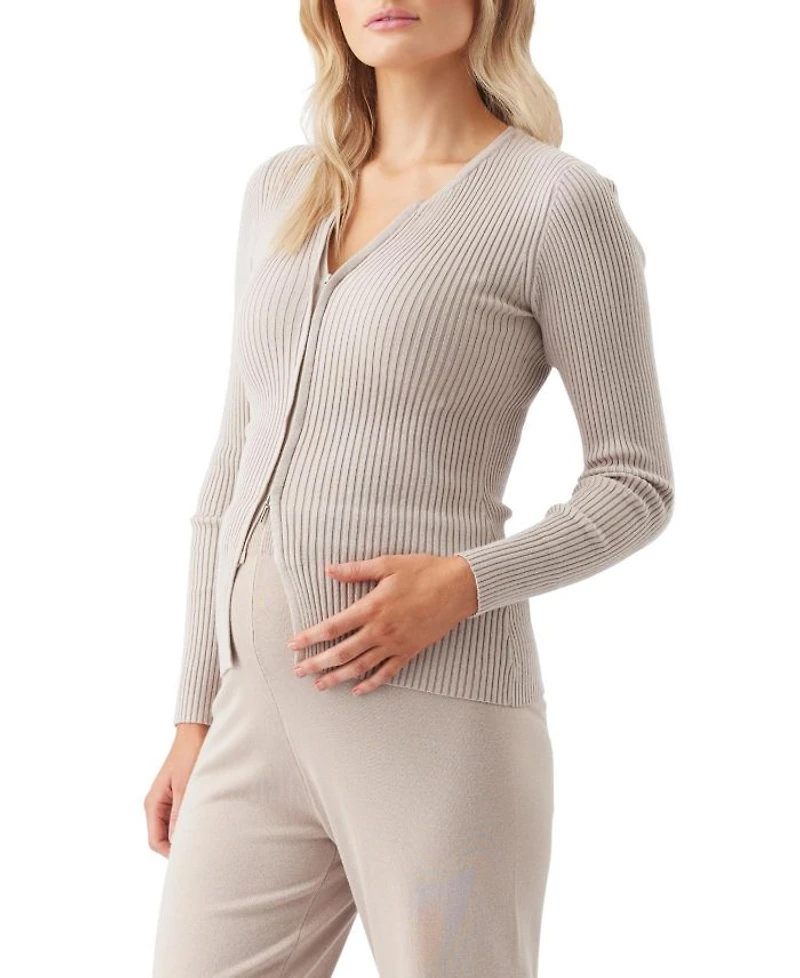 Romee Zip Through Knit Sweater
