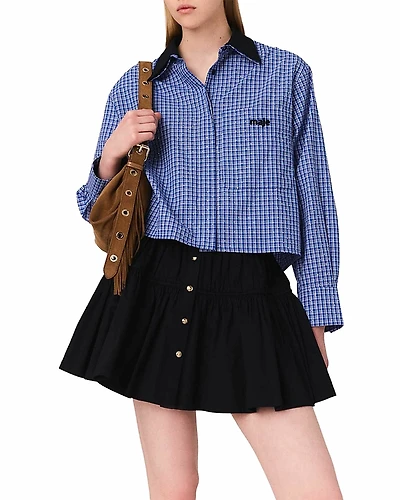 Maje Rhinestone Shirt, Removable Collar