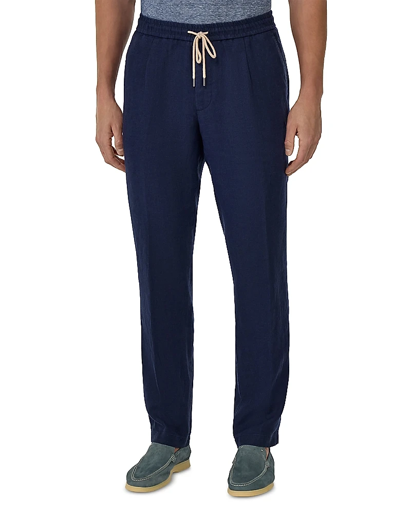 Boggi Milano City Linen Tapered Trousers