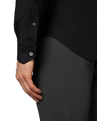 Slim Fit Stretch Button Front Shirt