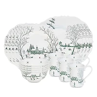 Juliska Country Estate Winter Frolic 16 Piece Place Setting - Evergreen