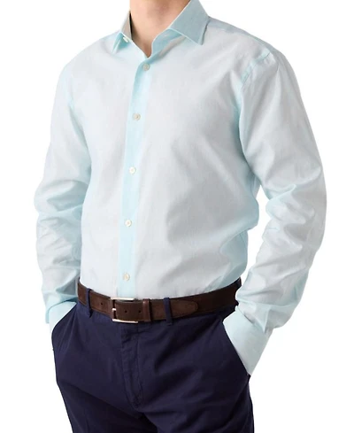 Reynolds Micro Stripe Cotton/Linen Contemporary Fit Shirt