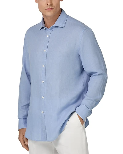 Boggi Milano Linen Button Front Shirt