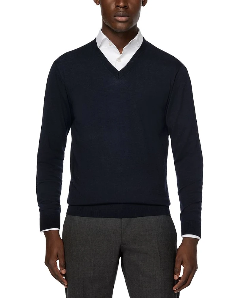 Merino Wool V-Neck Sweater
