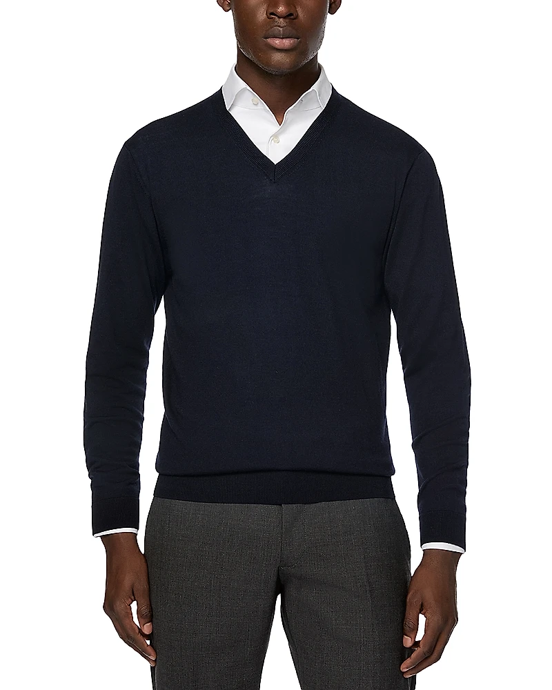 Boggi Milano Merino Wool V-Neck Sweater