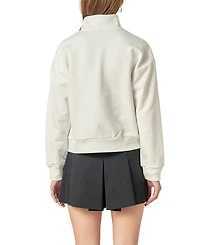 Women's Patch Zip Up Sweatshirt