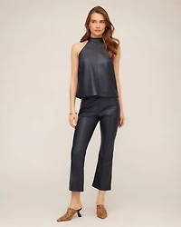 Alexis Faux Leather Halter Top