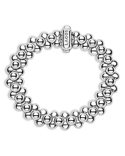 Lagos Sterling Silver Caviar Bubbly Bead Cluster Statement Bracelet