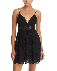 Lilia Cotton Eyelet Mini Dress