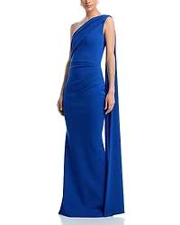 Chiara Boni La Petite Robe Zenab One Shoulder Sash Gown