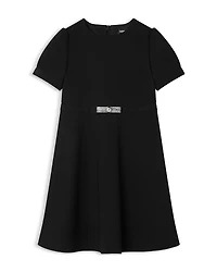 Versace Girls' Punto Milano Jersey & Mesh Embroidery Dress - Little Kid, Big Kid