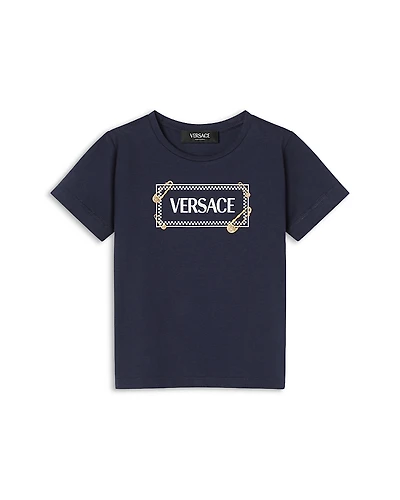 Versace Unisex 90s Pinned Logo Print Tee - Baby, Little Kid
