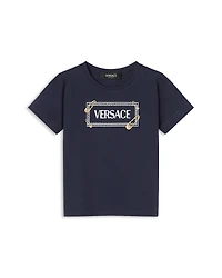Versace Unisex 90s Pinned Logo Print Tee - Baby, Little Kid