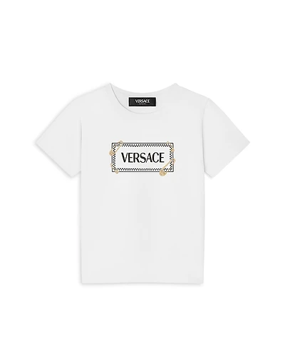 Versace Unisex 90s Pinned Logo Print Tee - Baby, Little Kid