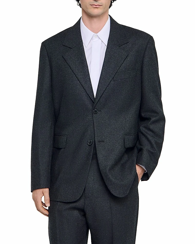 Sandro Classic Wool Suit Jacket